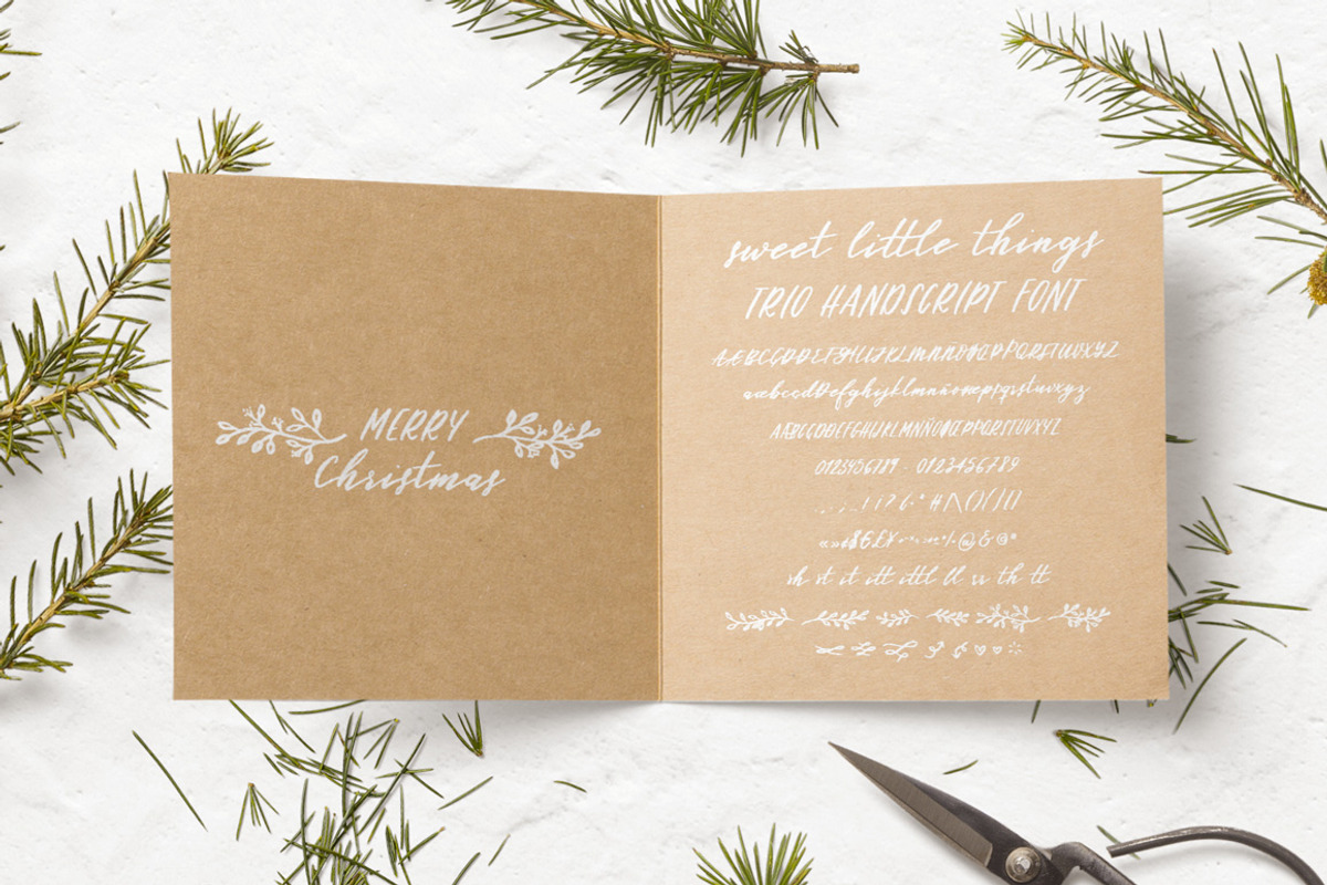 Sweet Little Things Script Font TRIO preview 6