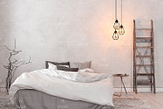 WHITE SCANDINAVIAN BEDROOM, a Household Mockup by YKvisual (Thumbnail 2 of 2)