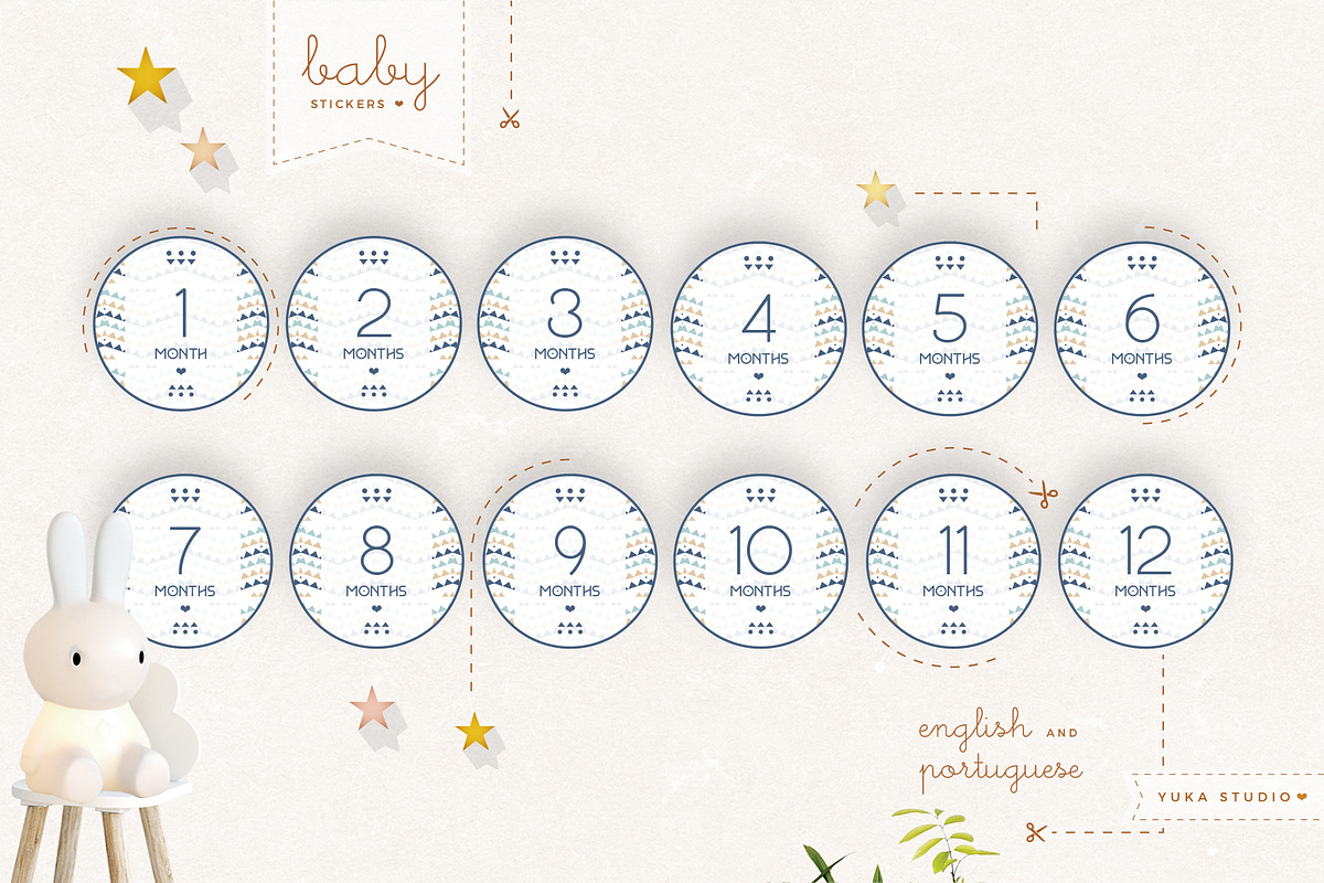 Monthly Baby Stickers, an Object Graphic by Yuka Baby (Photo 2 of 4)