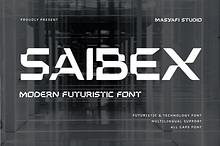 Saibex | Futuristic Technology Font