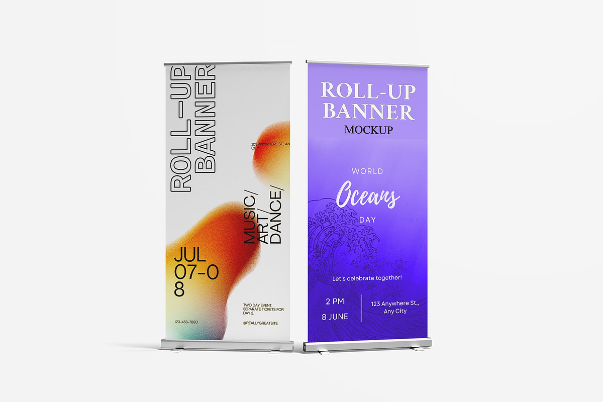 Roll-Up Banner Mockup, a Product Mockup by Sweetdady (Photo 2 of 5)