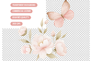 Watercolor Pink Butterfly Clipart, an Illustration by TatiMockup (Thumbnail 4 of 4)