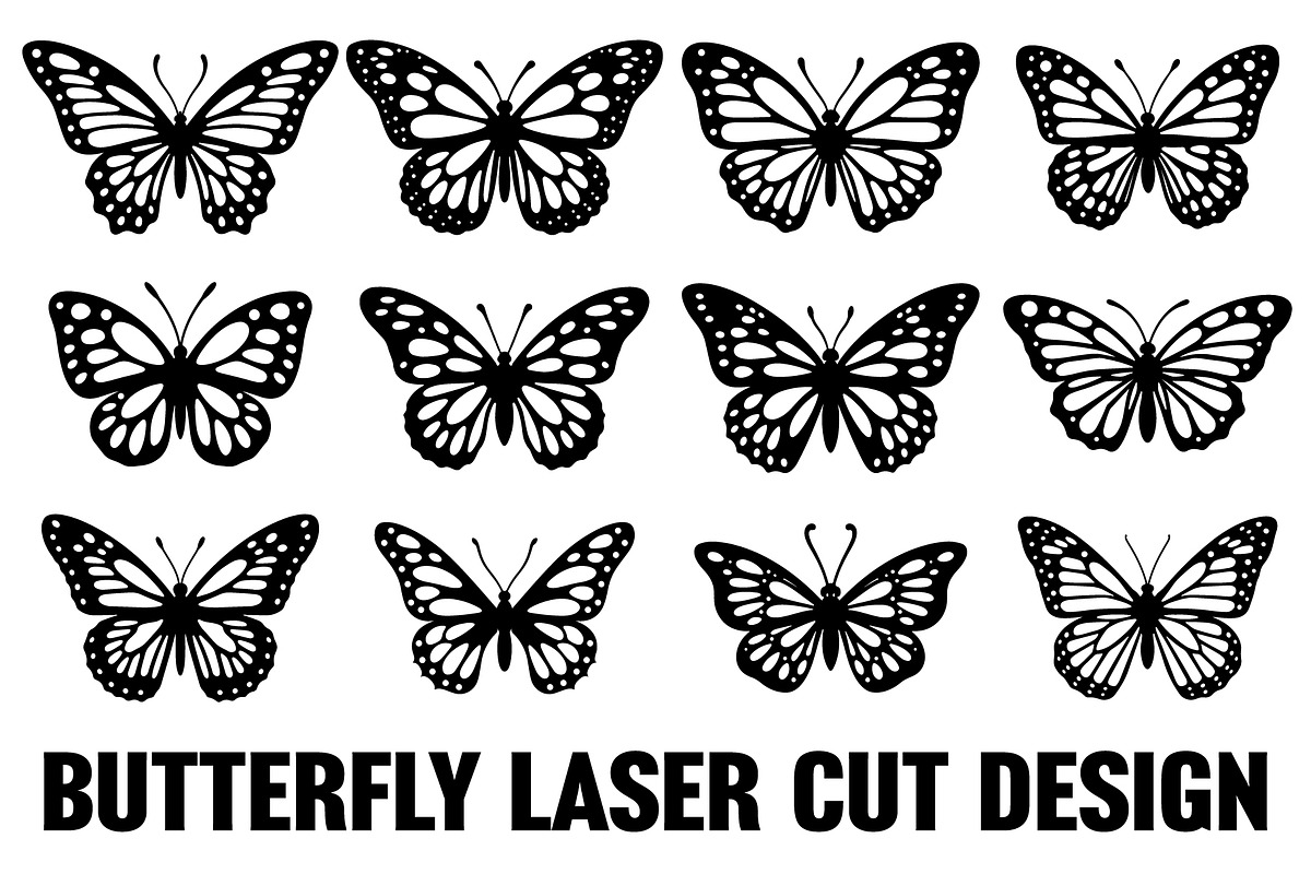 butterfly laser cut design, an Illustration by Creativeshirt (Photo 1 of 13)