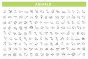 Animal icons. Vector icon set, an Outline Icon by Tettygreen (Thumbnail 1 of 3)