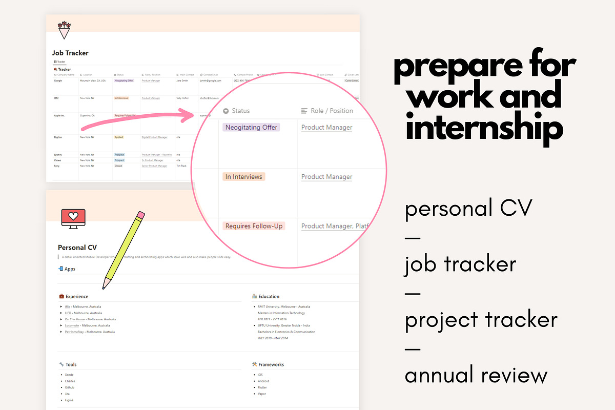 Student Life Notion Template, a Templates & Theme by studiorach (Photo 7 of 10)