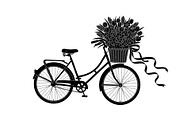 Flower Bicycle Silhouette Bundle, an Illustration by Gaye Art (Thumbnail 6 of 31)