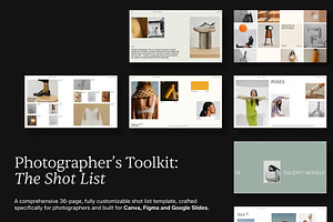 Photography Shot List Template, a Templates & Theme by Palette Supply