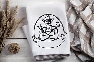 Cowboy Cooking Food SVG Man Cooking