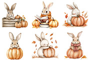 Cute Autumn Bunny Sublimation, an Illustration by CitraGraphics (Thumbnail 2 of 6)