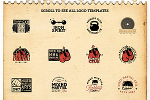 20 Vintage Boxing & Gym Logos