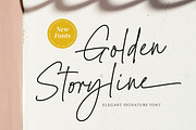 Golden Storyline - Elegant Font, a Script Font by Bluestype Studio (Thumbnail 1 of 10)
