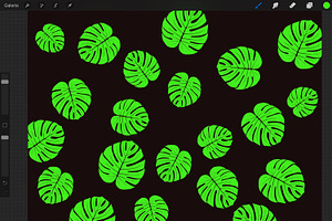 Procreate Monstera Leaf Brushes Set