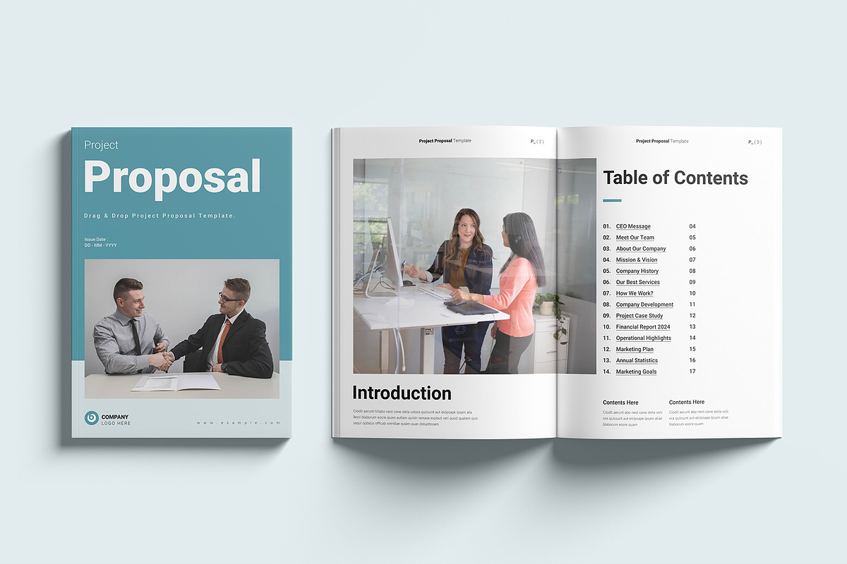 Project Proposal Template, a Brochure Template by GoldenGrid Studio (Photo 1 of 8)