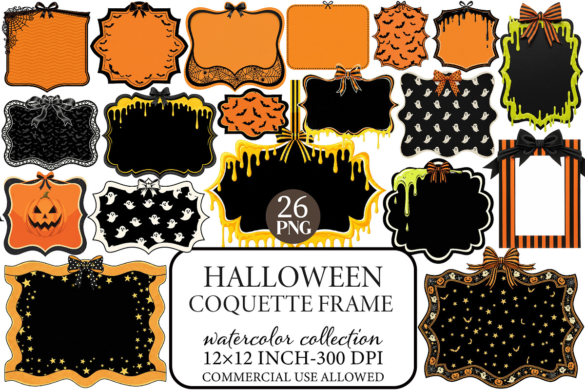 Coquette Halloween Frame Sublimation, an Illustration by Libby Wishes (Photo 1 of 6)