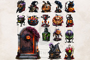 Halloween Nightmares Cliparts, a Seasonal Illustration by ThatsDesignArt (Thumbnail 14 of 15)