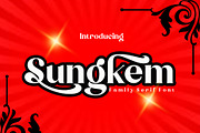 Sungkem Family Serif, a Serif Font by Canden Meutuah (Thumbnail 1 of 5)