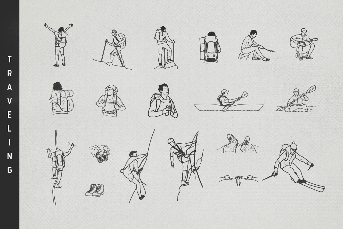 100+ PREMIUM HANDDRAWN ADVENTURE SET, an Object Graphic by Vibesteam (Photo 4 of 13)
