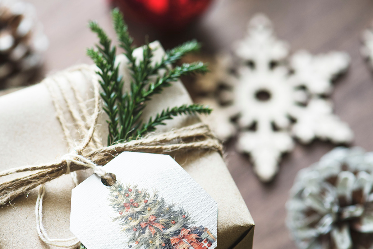 Christmas tree watercolor clipart PN, an Object Graphic by MyLittleMeow (Photo 8 of 8)