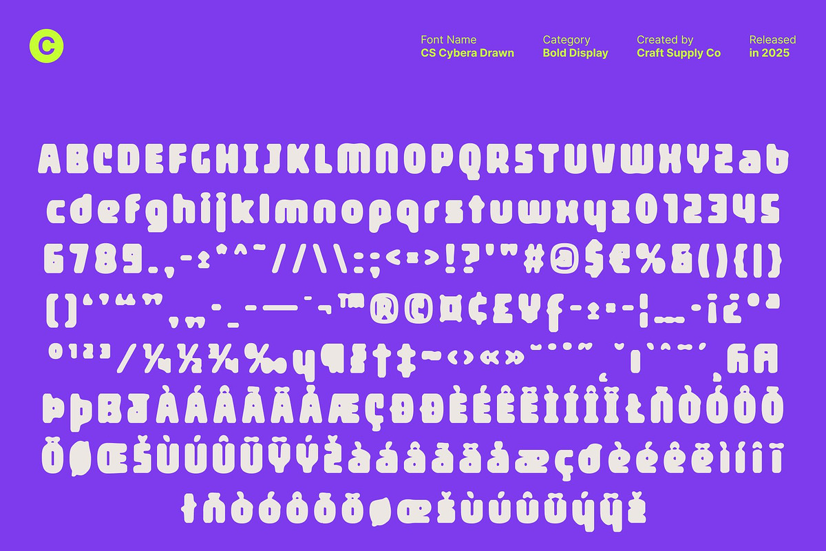 CS Cybera Drawn, a Sans Serif Font by Craft Supply Co. (Photo 8 of 8)