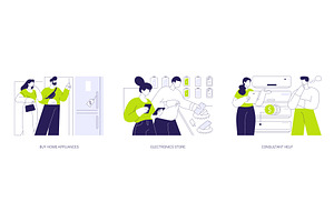 Tech store isolated cartoon vector, a Person Illustration by Visual Generation