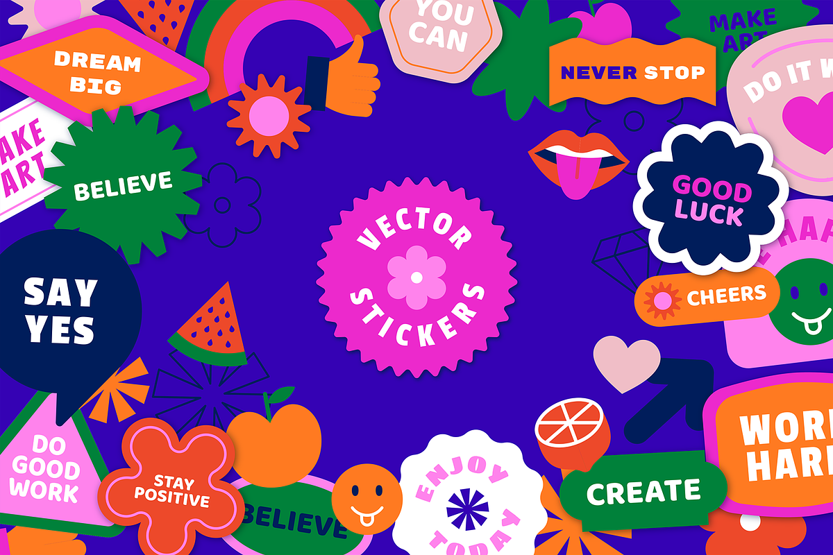 Vector stickers, an Object Graphic by venimo (Photo 1 of 7)