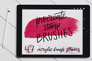 Acrylic Procreate Stamp Brushes, a Brush Add-On by Almazova Dolzhenko (Thumbnail 1 of 8)