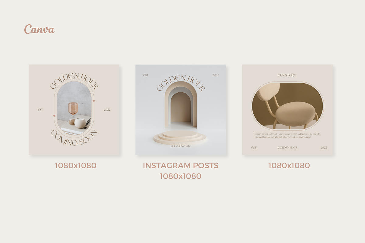 Beige Minimalist Canva Template, a Social Media Template by Moodwave Studio (Photo 3 of 10)
