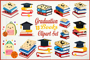 Graduation Books Clipart Set, an Object Graphic by Designs_River (Thumbnail 1 of 16)