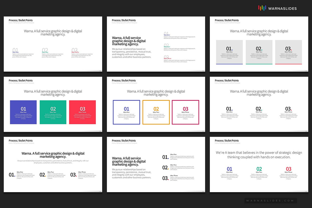 3 Bullet Points PowerPoint Templates, a Presentation Template by Warna Works (Photo 19 of 24)