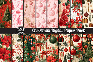 Christmas Digital Paper Pack