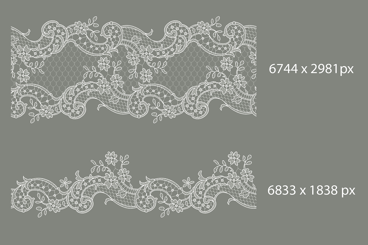 Lace seamless ribbons, cliparts., a Pattern Graphic by Ajuga (Photo 9 of 12)