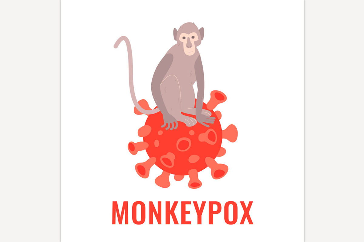 Monkeypox virus sign. Medical banner, a Healthcare Illustration by Anna's Shop
