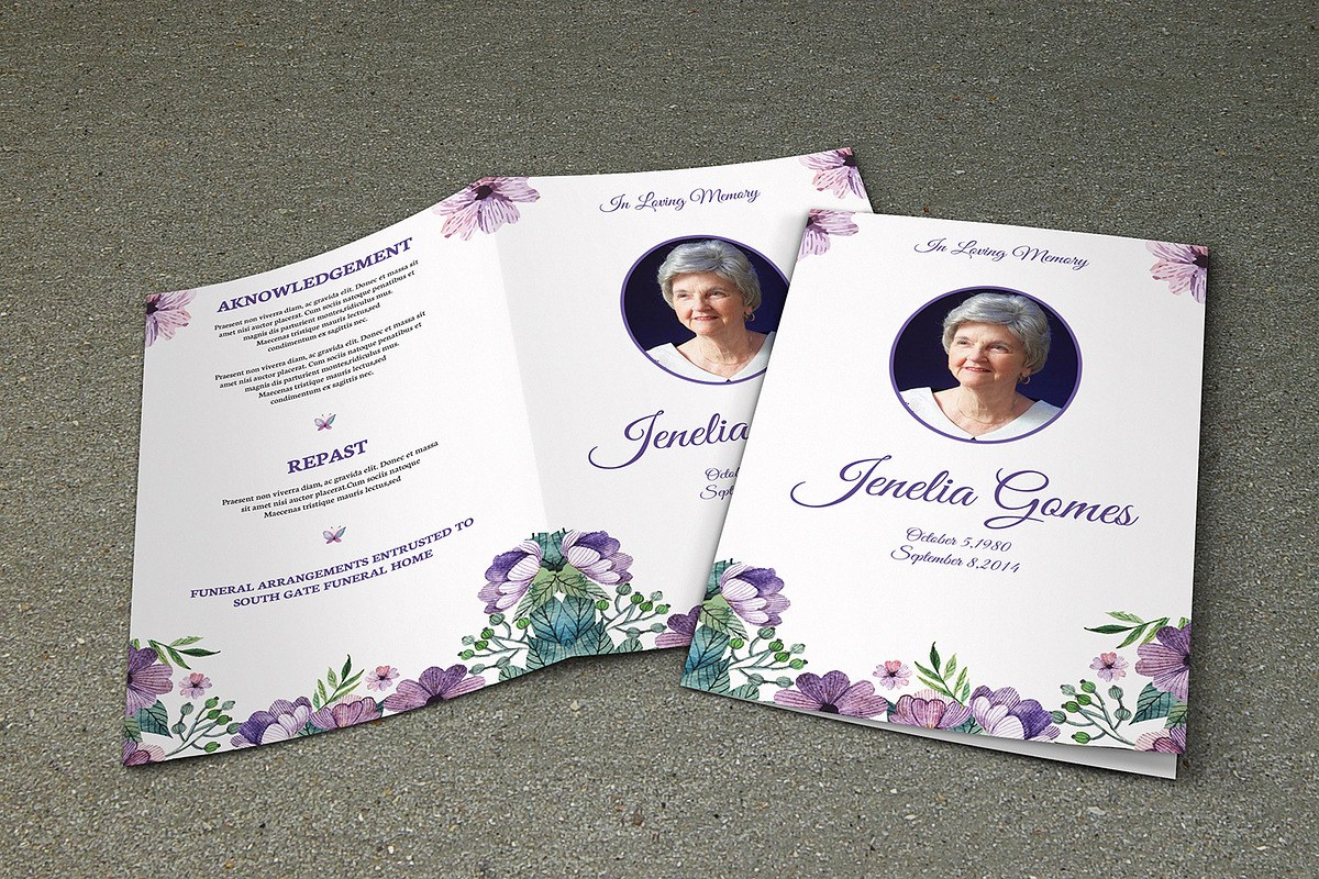 Funeral Program Template-V225, a Brochure Template by Template Shop (Photo 1 of 4)