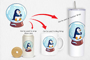 Penguin Snow Globe Clipart, a Graphic by Artnoy (Thumbnail 4 of 5)