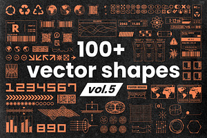 100 Futuristic Vector Shapes Vol. 5