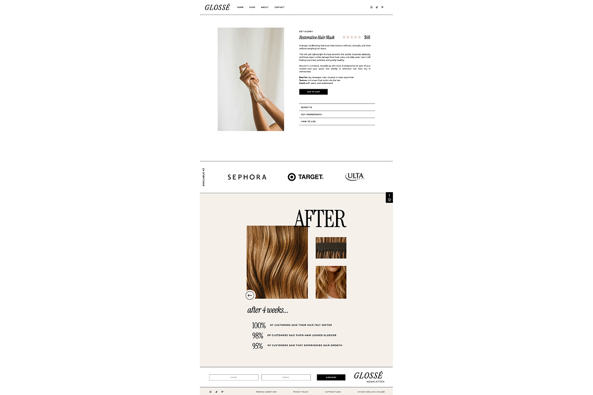 Ecommerce Showit Website Template, a Websites & App Template by Caroline C Wilder (Photo 5 of 7)
