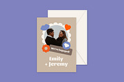 Emily + Jeremy Engagement Invitation, an Invitation Template by Mountain Folk Creative (Thumbnail 1 of 6)