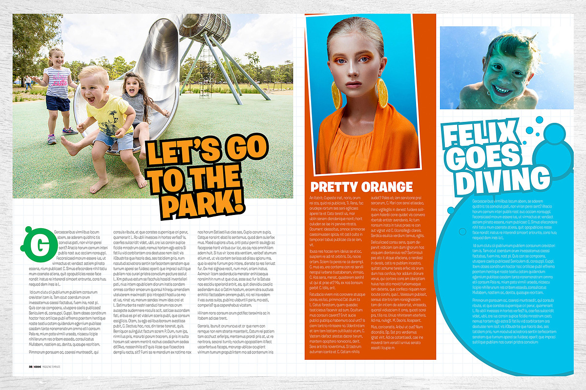 Kids Magazine Template, a Magazine Template by Red Cactus Creative (Photo 16 of 18)
