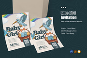 Blue Bird Rainbow Baby Shower Invita, an Invitation Template by Esensifiksi.studio (Thumbnail 1 of 2)