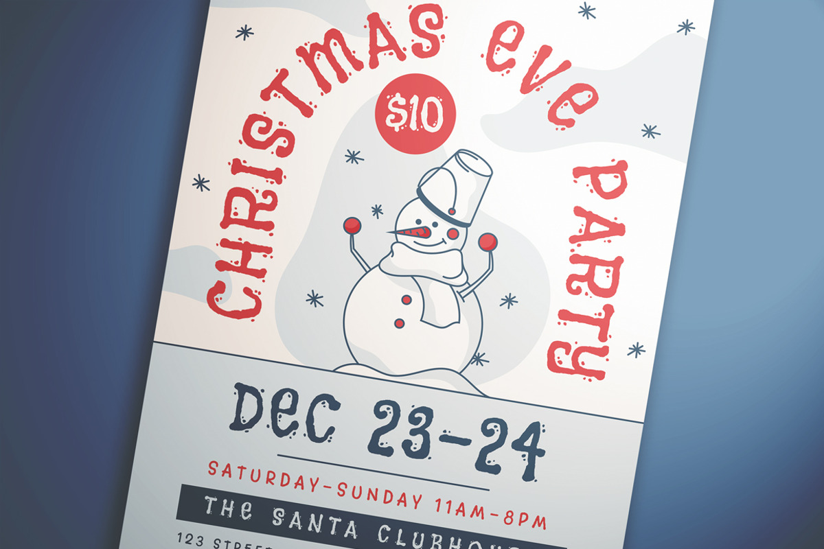 Christmas Eve Party Flyer Set, a Flyer Template by KMZVR.Lab (Photo 2 of 6)