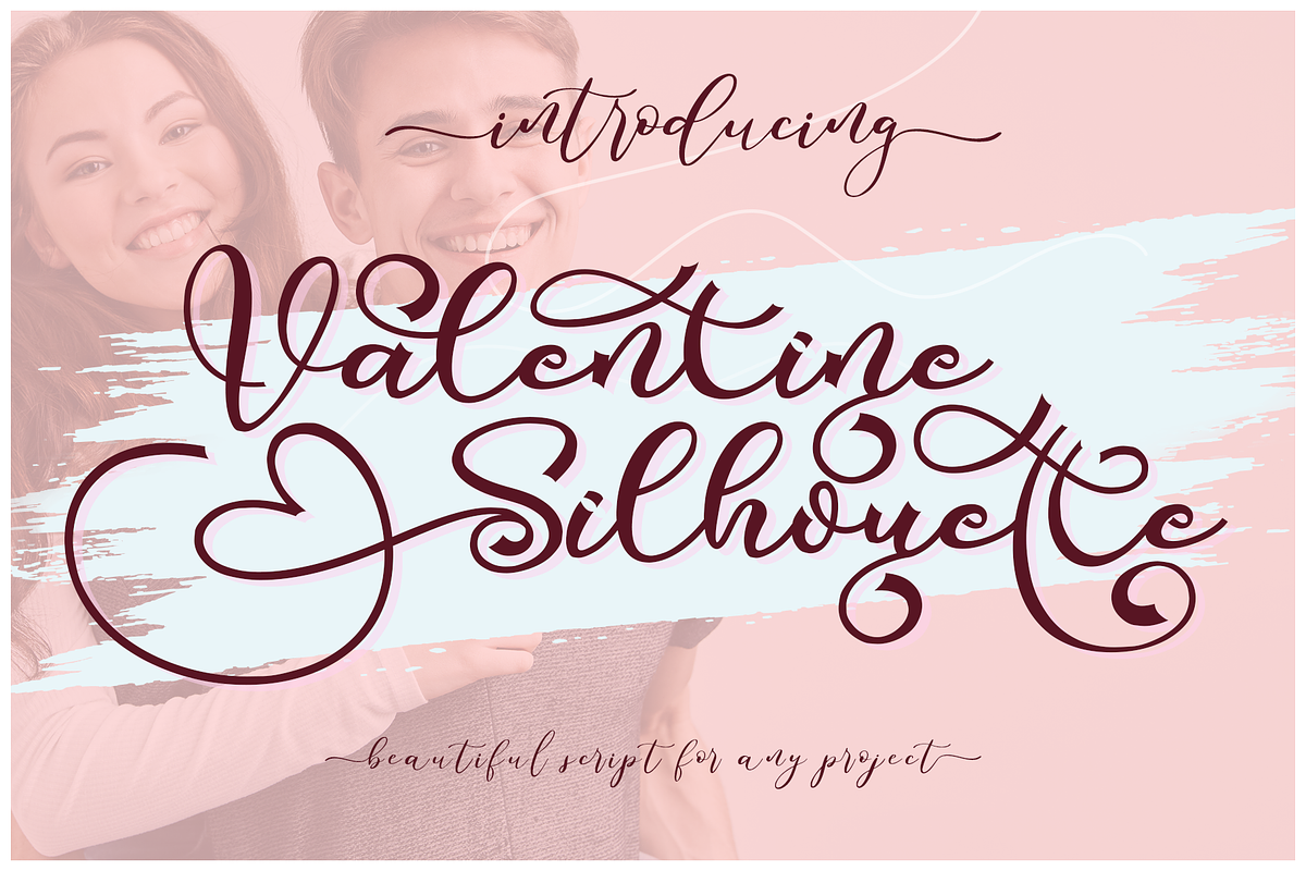 Valentine Silhouette, a Script Font by Aldedesign (Photo 10 of 11)
