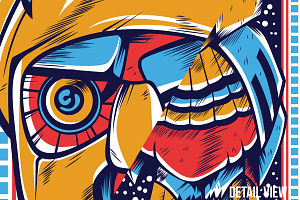 Owl Robot Illustration