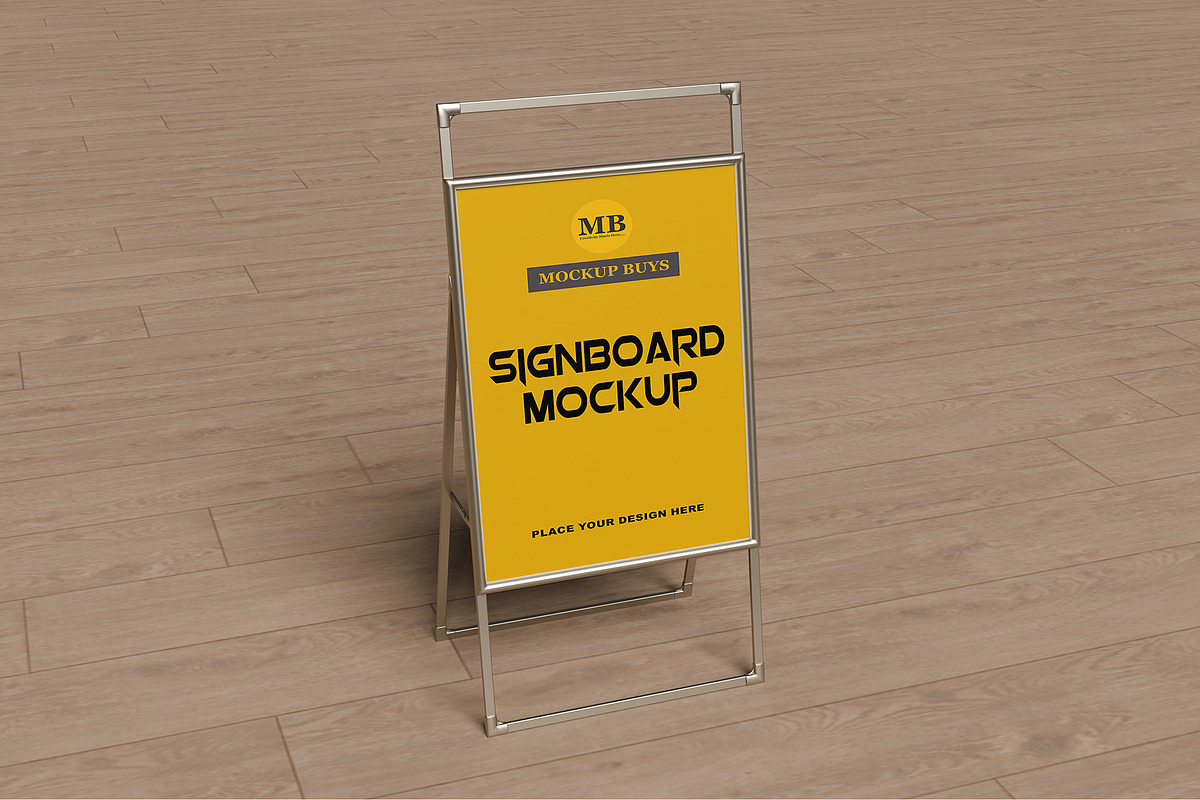 Signboard Mockup, an Advertising Mockup by mockupbuys (Photo 4 of 4)