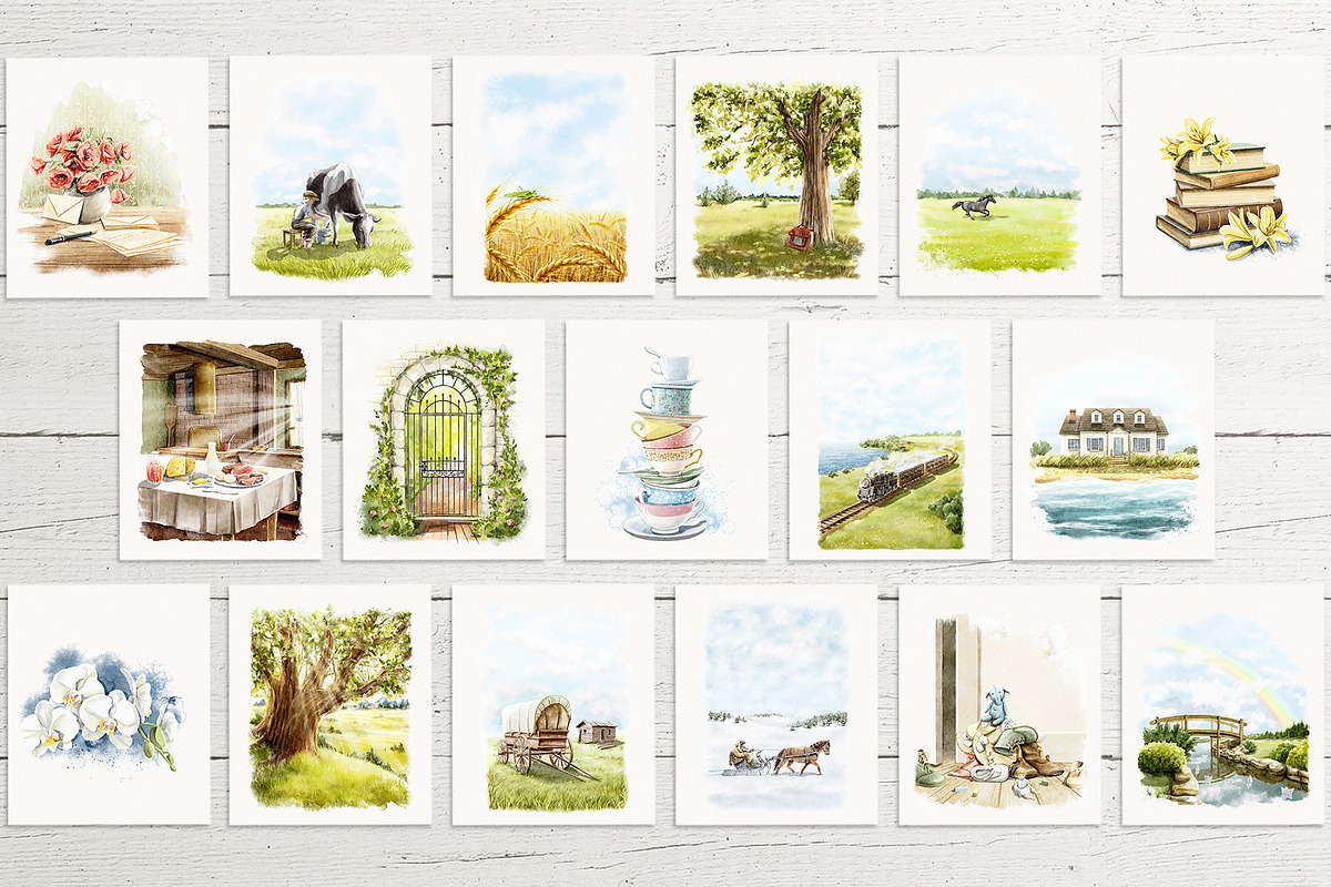 Watercolor postcards, a Food Illustration by Mimomy (Photo 10 of 11)