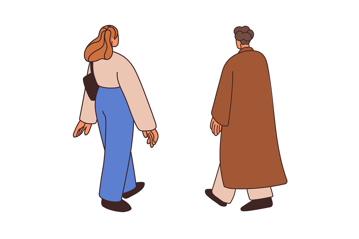 People citizens walk on street set, a Person Illustration by Good Studio (Photo 9 of 10)