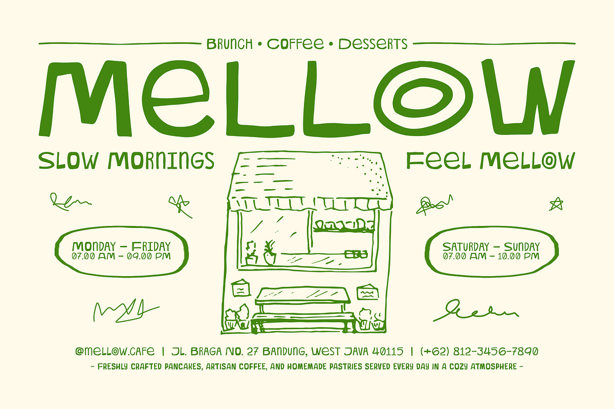 Lemon Pancake — Quirky Display, a Handwritten Font by Typehand Studio (Photo 4 of 10)