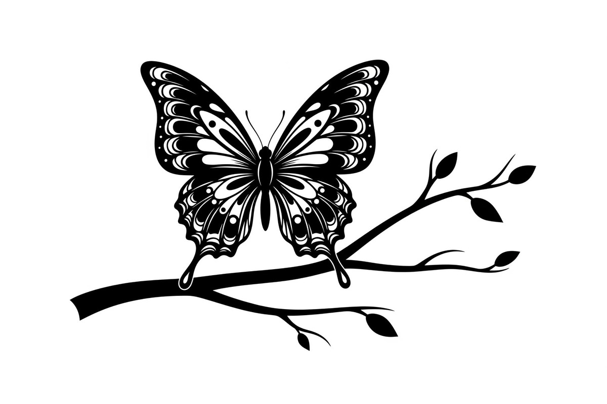 Butterfly Branch SVG Bundle, an Illustration by Creativeshirt (Photo 23 of 31)