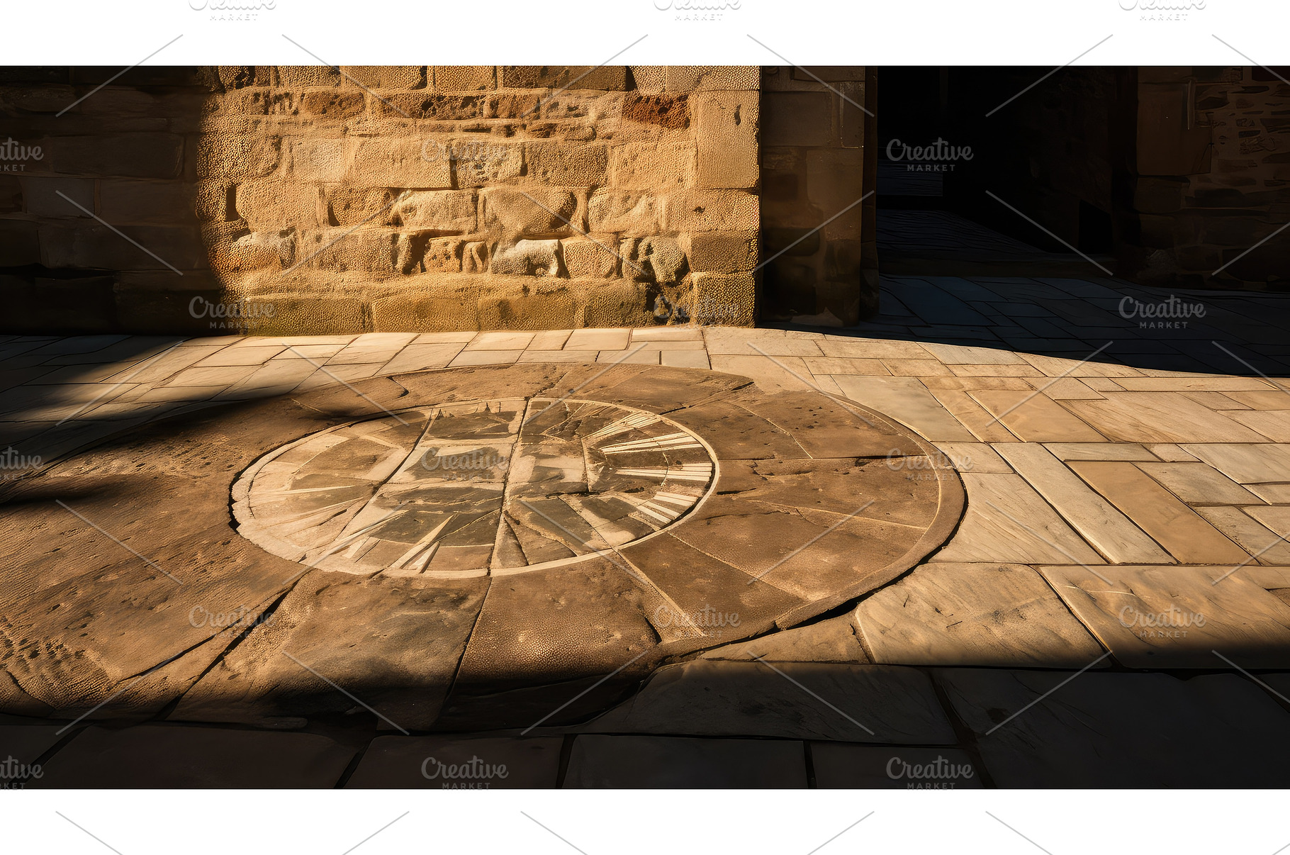 shadow sun dial ai generated, an Architecture Photo by pikepicture