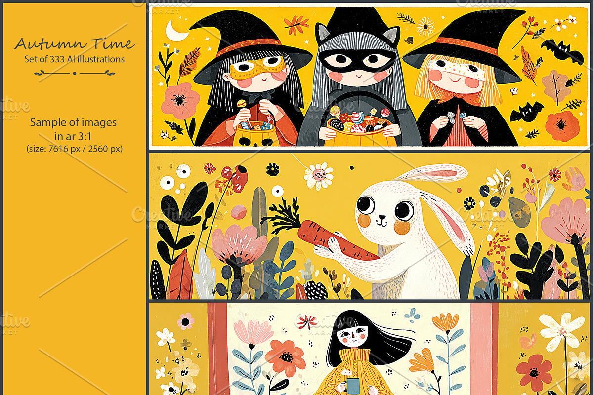 Autumn Time 2- 333 AI illustrations, a Seasonal Illustration by Pundateam (Photo 4 of 12)