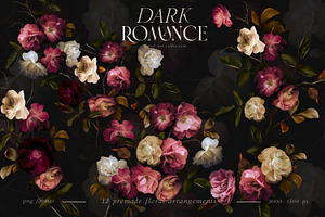 Dark Romance Floral Art Collection